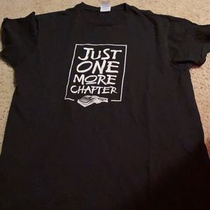 Just one more chapter black t-shirt size medium
